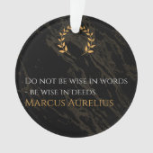 Marcus Aurelius Weisheit: Aktionen sprechen lauter Ornament (Vorderseite)