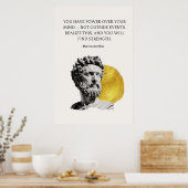 Marcus Aurelius Wisdom Quote Poster (Küche)