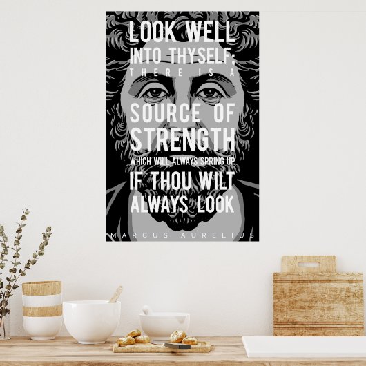 Marcus Aurelius Zitat: Schauen Sie sich gut an Poster (Küche)