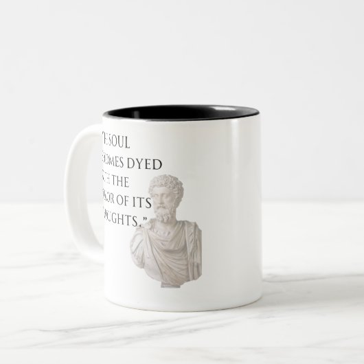 Marcus Aurelius Zitat Tasse (Vorderseite Links)