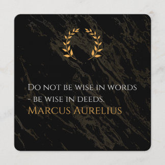 Marcus Aurelius's Wisdom: Actions Speak Louder Tha Einladung