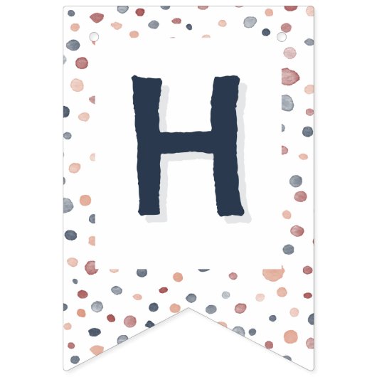 Marcus Confetti Wasserfarbe Dots Jagdflagge Wimpelkette (Zweite Fahne)