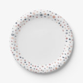 Marcus Confetti Wasserfarbe Dots Papierplatte Pappteller (Vorderseite)