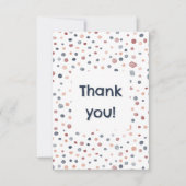 Marcus Confetti Wasserfarbe Punkte Danke Karte (Vorderseite)