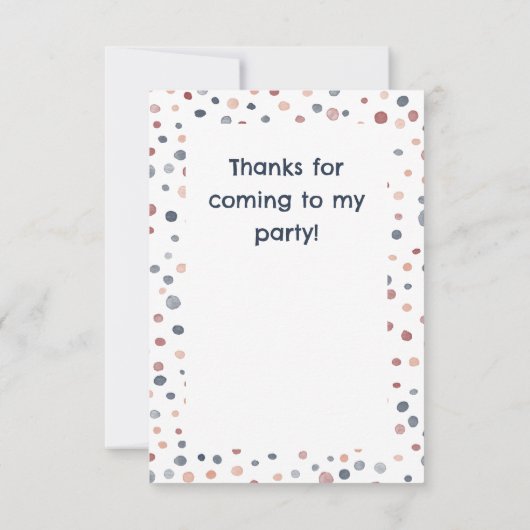 Marcus Confetti Wasserfarbe Punkte Danke Karte (Rückseite)