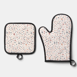 Marcus Confetti Watercolor Dots Ofenhandschuh & Topflappen-Set