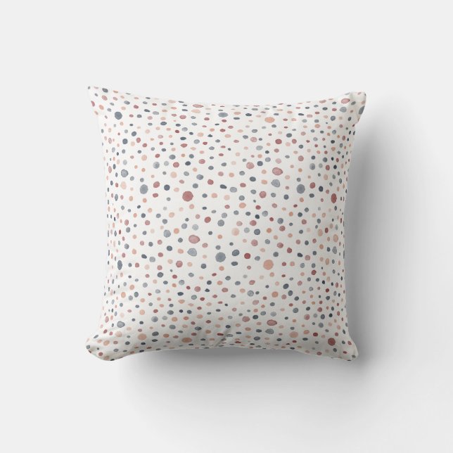 Marcus Confetti Watercolor Dots Throw Kissen (Vorderseite)