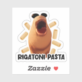 Marcus der Wurm - Rigatoni-Pasta Aufkleber