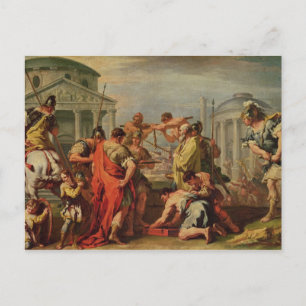 Marcus Furius Camillus und Brennus Postkarte