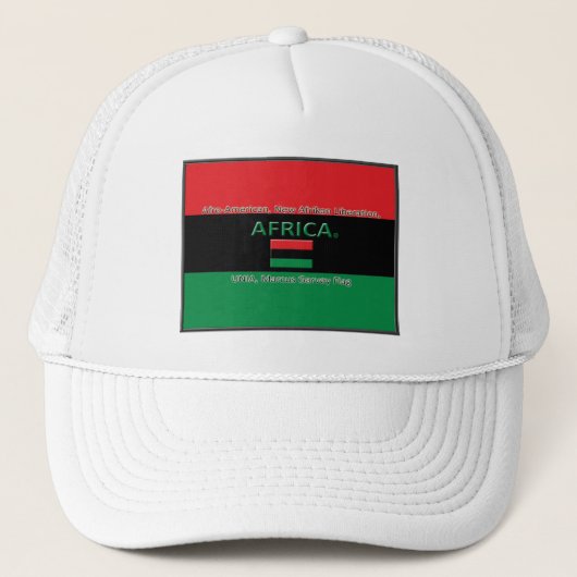Marcus Garvey African Colors Flag Trucker Hat Truckerkappe (Vorderseite)