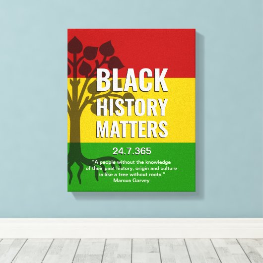 MARCUS GARVEY Black History Leinwanddruck (Insitu (Holzboden))