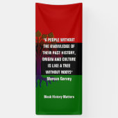 Marcus Garvey TREE OHNE ROOTS Black History Banner (Vertikal)