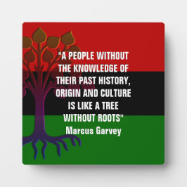 Marcus Garvey TREE OHNE ROOTS Fotoplatte