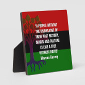 Marcus Garvey TREE OHNE ROOTS Fotoplatte (Vorderseite)