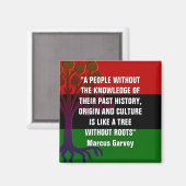 Marcus Garvey TREE OHNE ROOTS Magnet (Vorderseite/Rückseite)