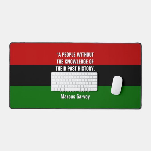 Marcus Garvey TREE OHNE ROOTS Pan African Schreibtischunterlage (Tastatur & Maus)