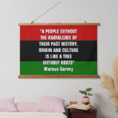 Marcus Garvey TREE OHNE ROOTS Pan African Wandteppich Mit Holzrahmen (Schlafzimmer)