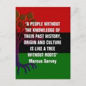 Marcus Garvey TREE OHNE ROOTS Postkarte (Vorderseite)