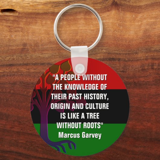 Marcus Garvey TREE OHNE ROOTS Schlüsselanhänger (Vorderseite)