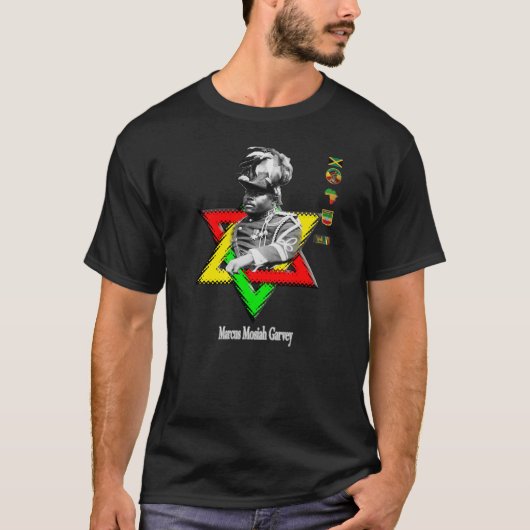 Marcus Mosiah Garvey Jamaikanischer Nationalheld R T-Shirt (Vorderseite)