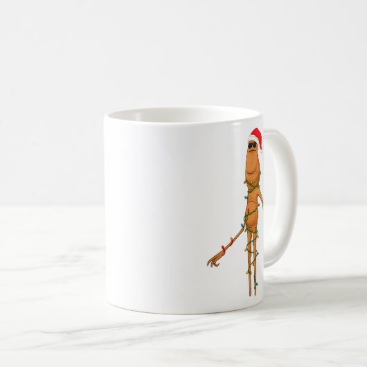 Marcus The Worm, Funny Christmas Lights Kaffeetasse (VorderseiteRechts)