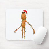 Marcus The Worm, Funny Christmas Lights Mousepad (Mit Mouse)