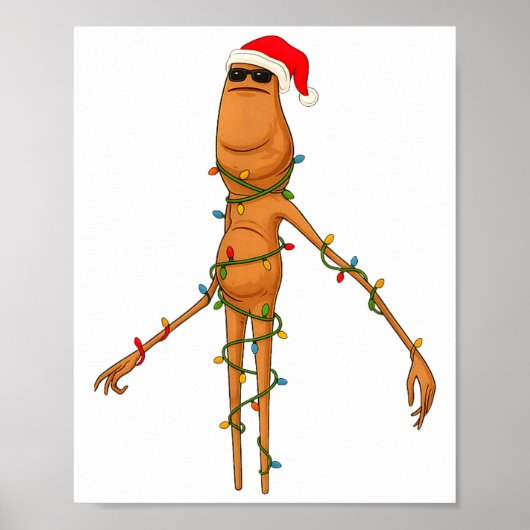 Marcus The Worm, Funny Christmas Lights Poster (Vorne)