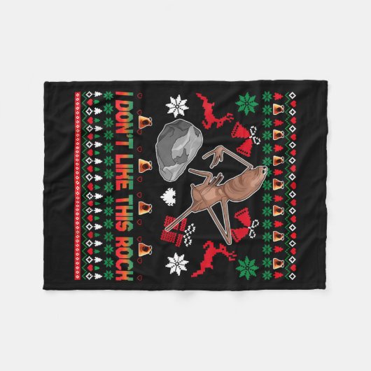 Marcus The Worm I Don't Like This Rock Fleecedecke (Vorderseite (Horizontal))