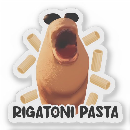Marcus the Worm - Rigatoni Pasta Aufkleber (Vorderseite)