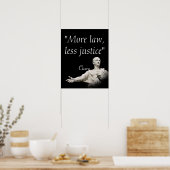 Marcus Tullius Cicero Quote On Law And Justice Poster (Küche)