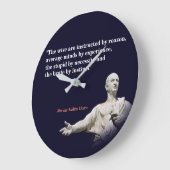 Marcus Tullius Cicero Zitat zur Vernunft Große Wanduhr (Winkel)