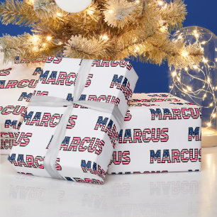 Marcus Vorname Name USA US Geschenkpapier Papier