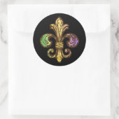 Mardi Fleur de Gras Runder Aufkleber (Tasche)