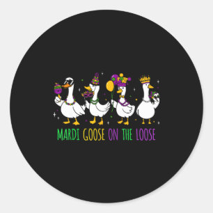 Mardi Gans auf freiem Fuß lustiger Mardi Gras Loui Runder Aufkleber