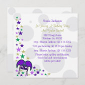 Mardi Gra Party Einladungen (Vorne/Hinten)