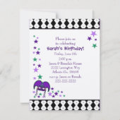 Mardi Gra Thema Geburtstagsparty Einladung (Vorderseite)