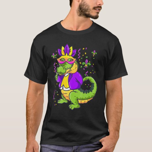 Mardi Grad Alligators 3 Alligators Funny Mardi Gra T-Shirt (Vorderseite)