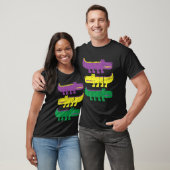 Mardi Grad Alligators 3 Alligators Funny Mardi Gra T-Shirt (Unisex)