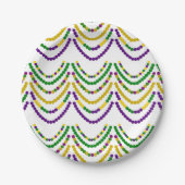 Mardi Grad Beads Pappteller (Vorderseite)