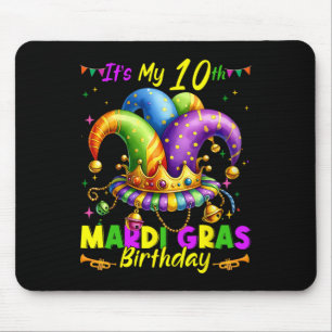 Mardi Gras 10. Geburtstag Fett Dienstag 10 Jahre a Mousepad