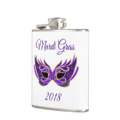 Mardi Gras 2018 Maske Flachmann (Links)