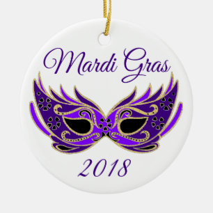 Mardi Gras 2018 Maske Keramik Ornament