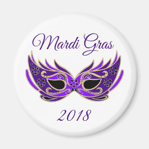 Mardi Gras 2018 Maske Magnet