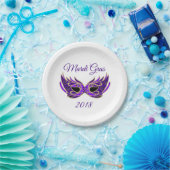 Mardi Gras 2018 Maske Pappteller (Party)
