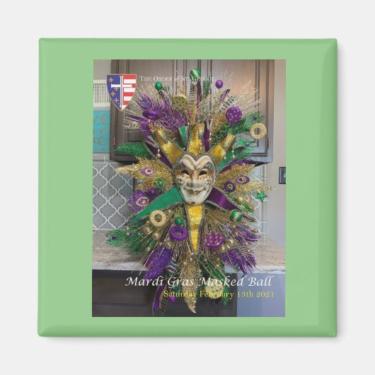 Mardi Gras 2021 MaskedBall-Gedenkmagnet Magnet (Vorne)