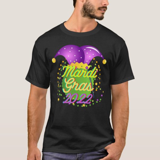 Mardi Gras 2022 Jester Hat T-Shirt (Vorderseite)