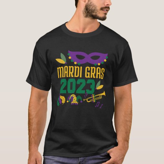 Mardi Gras 2023 Party Mardi Festival Parade Bead M T-Shirt (Vorderseite)
