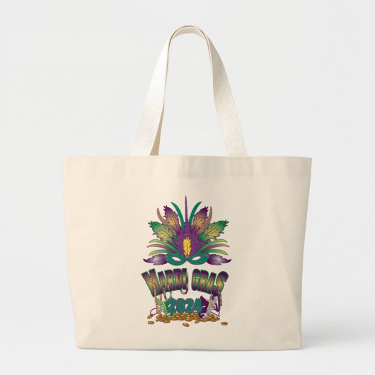 Mardi Gras 2024 Bag Jumbo Stoffbeutel (Vorne)
