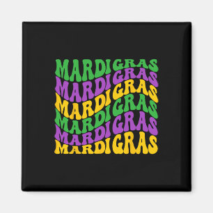 Mardi Gras 2024 Girls Mask Beads New Orlean Magnet