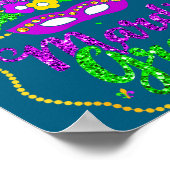 Mardi Gras 2024 Mask Beads New Orlean Party Women Poster (Ecke)